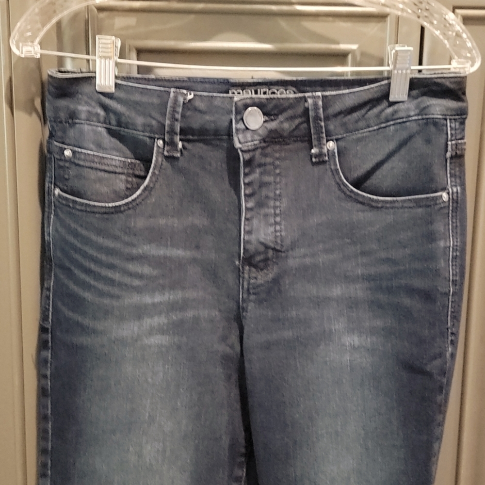 Dark Wash Maurices 10 Short Jeggings